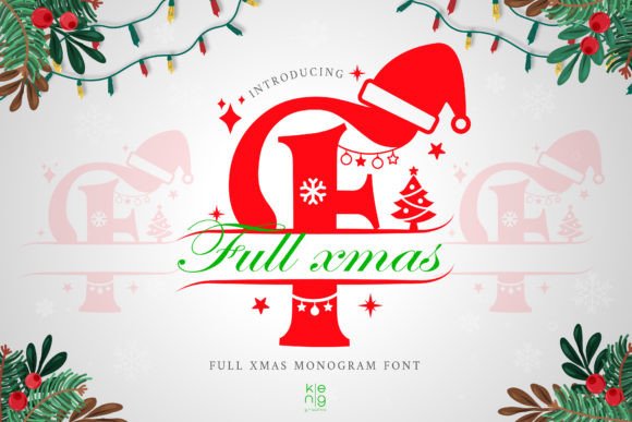 Full Xmas Monogram Font Review for Branding Projects