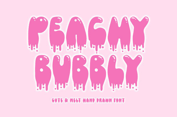 Peachy Bubbly: A Playful Display Font for Campaign Creatives