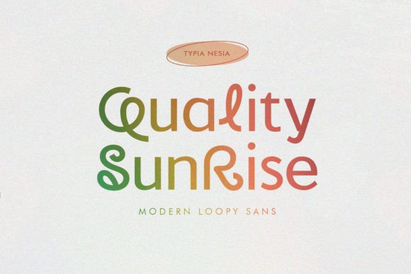Quality Sunrise: A Playful Font for Handmade Creations
