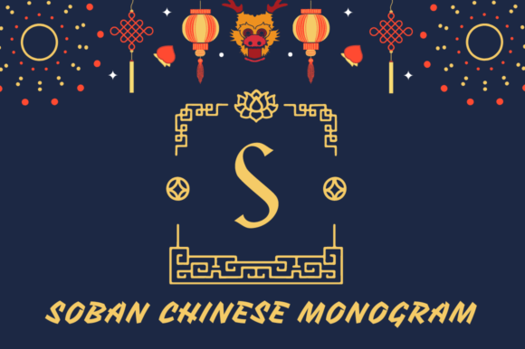Soban Chinese Monogram Font for Branding and Design