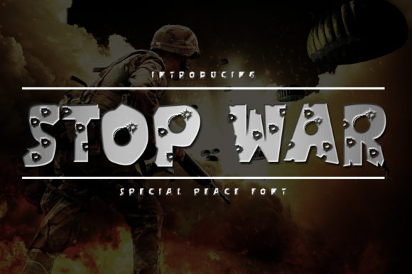 Stop War Font for Editorial Design