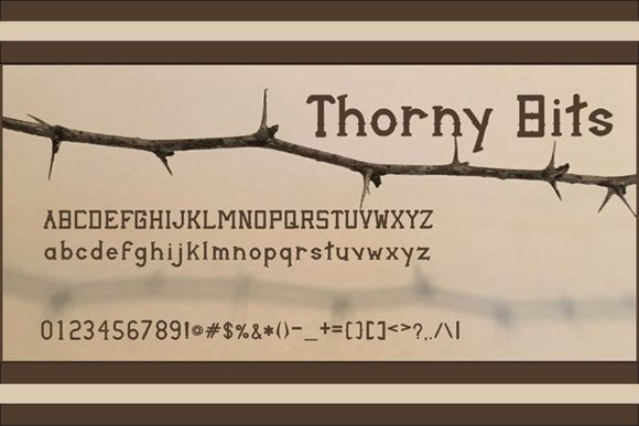 Thorny Bits: A Serif Font for Bold Visual Statements